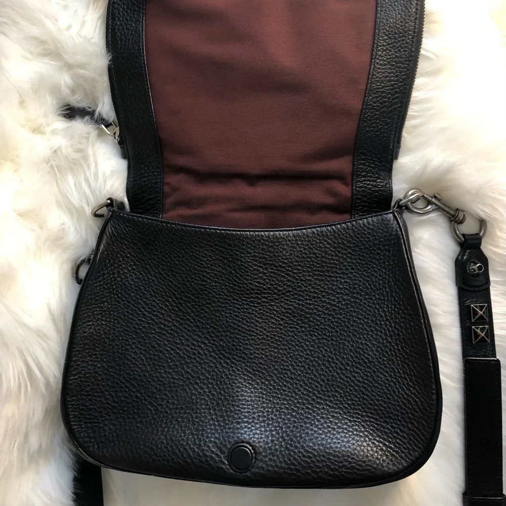 Marc Jacobs Black Leather Studded Crossbody Bag - Picture 3 of 7